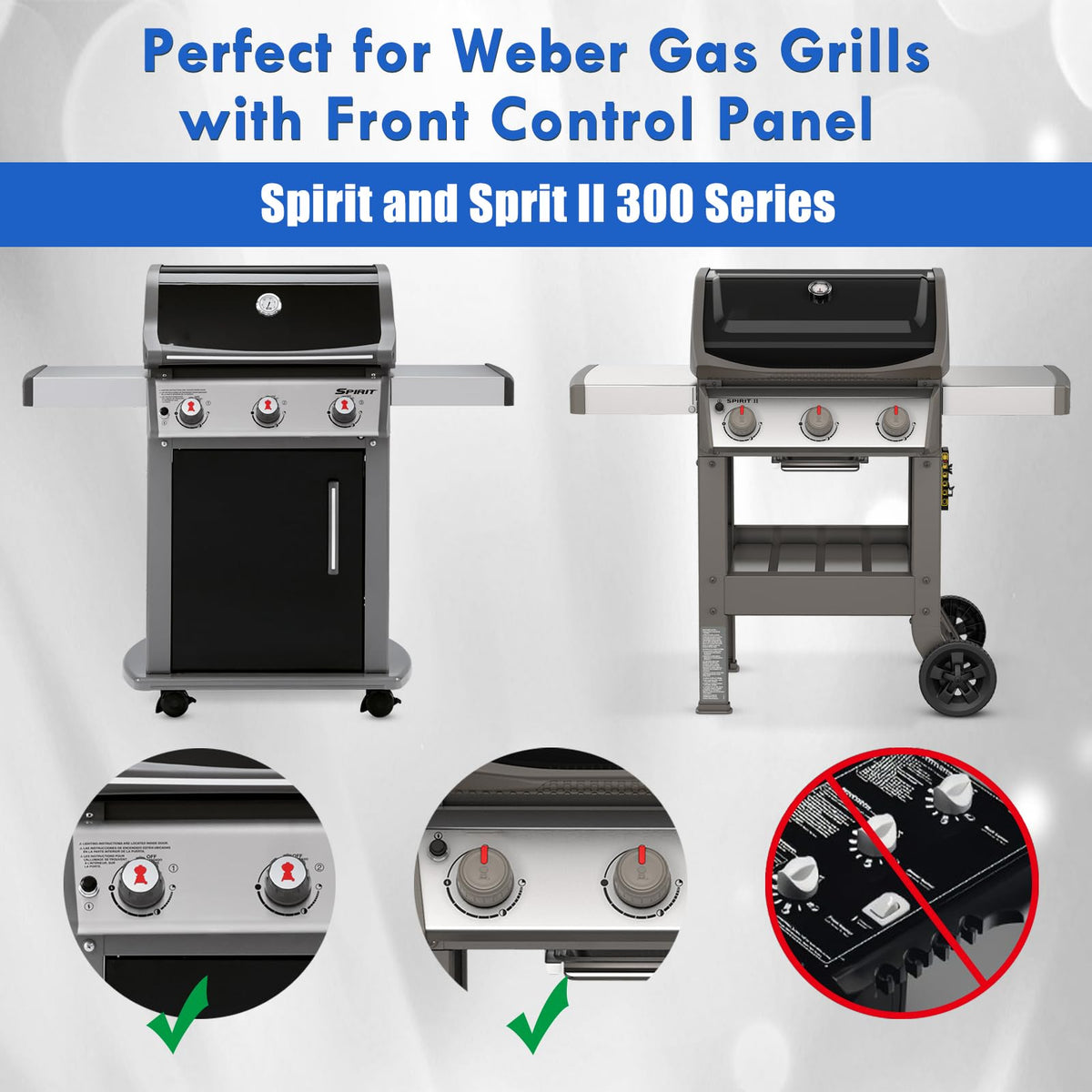Grillflame Weber Spirit 3 burner parts shown for easy compatibility upgrades.
