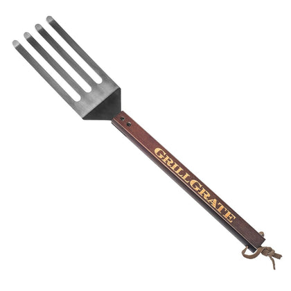 GrillGrate grate-tool spatula lifts food between rails without scraping