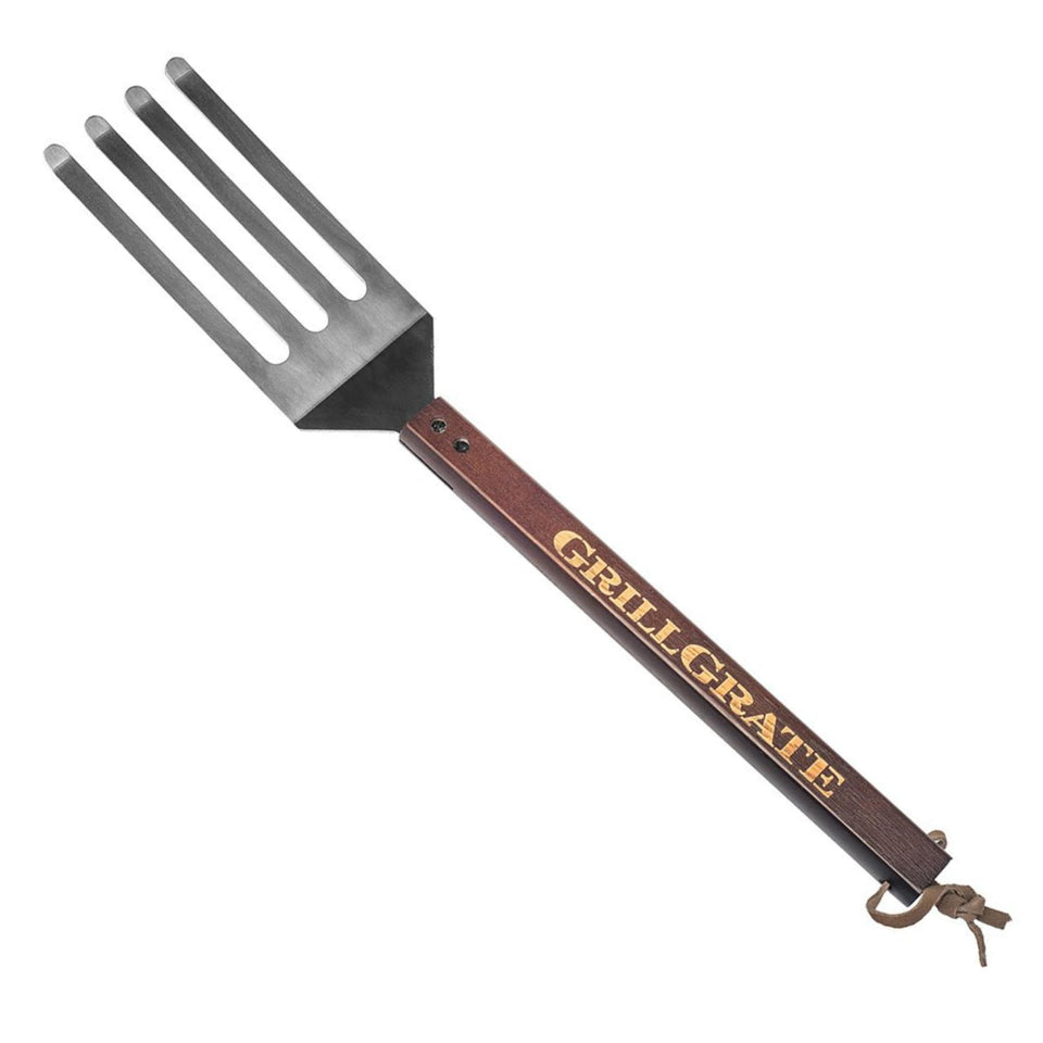 GrillGrate grate-tool spatula lifts food between rails without scraping