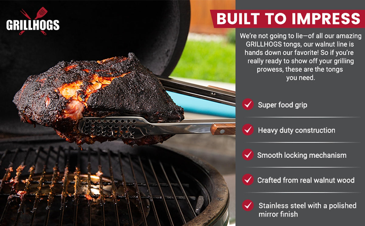 GRILLHOGS stainless steel surface is easy to wipe clean after use.