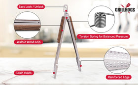 GRILLHOGS premium grilling tool elevates any backyard barbecue setup.