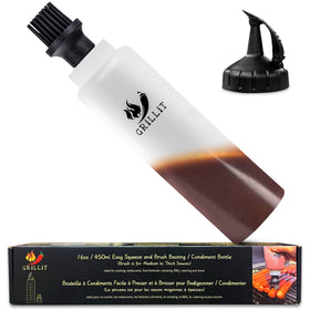 GRiLLiT bottle with measurement markings for accurate sauce prep.