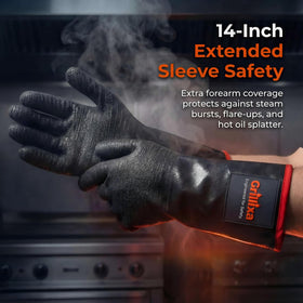 Grillixa 932F soft cotton lining adds comfort when handling hot utensils.