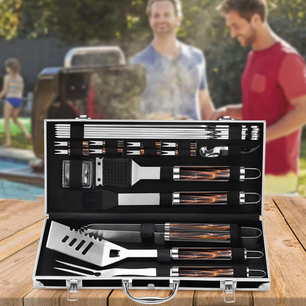Grilljoy gift-ready grill tools set ideal for dad and grill lovers