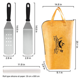 Grilljoy stainless steel griddle spatula with ergonomic grip