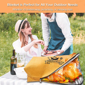 Grilljoy wide-mouth resting blanket provides easy access