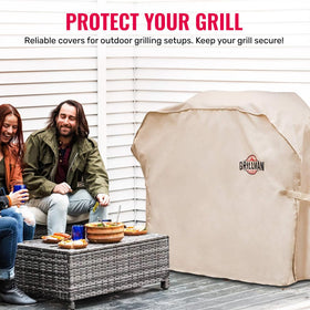 Grillman 58-Inch grill cover – rugged rip-proof outer shell for lasting use.