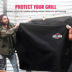 Grillman strap closeup showing wind-resistant closure for windy days