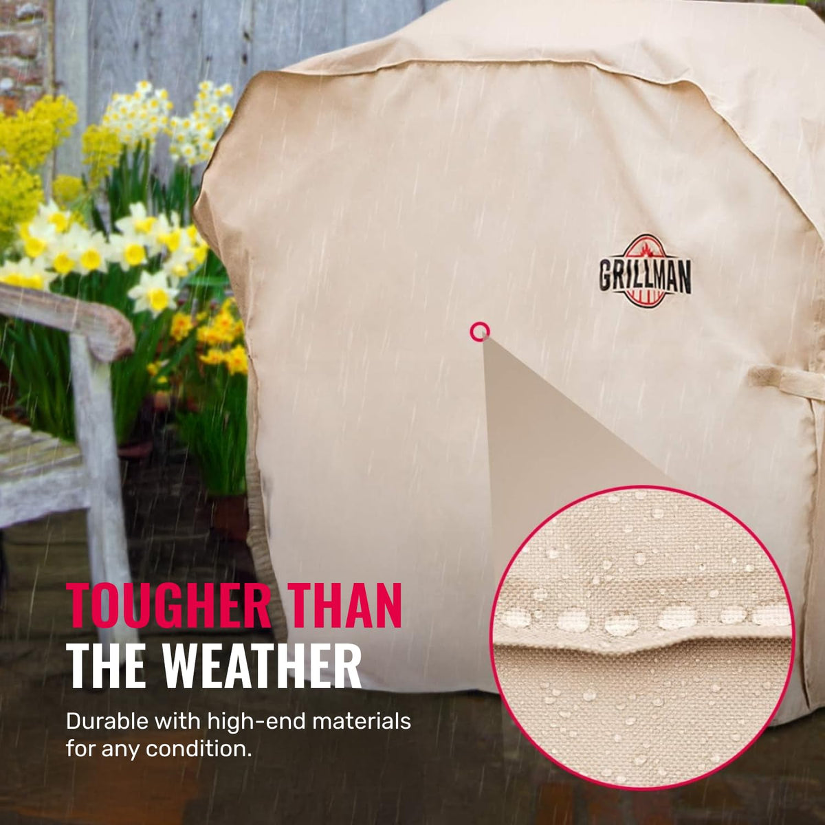 Grillman universal fit – covers Weber, Genesis, Char-Broil, Nexgrill models.