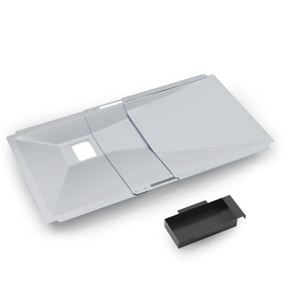 Grilltonic adjustable grease tray with catch pan keeps grease contained and cleanup quick