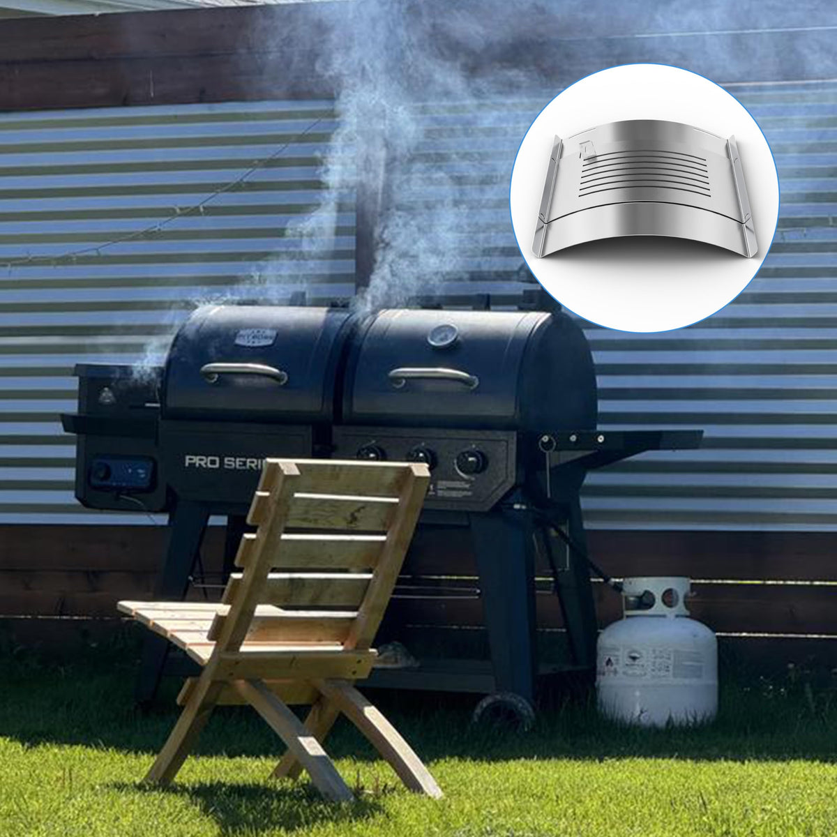 Grilltonic Flame Broiler Kit PB550G diffuser for even heat spread.