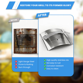 Grilltonic Flame Broiler Kit PB600PS1 diffuser promotes uniform heat.