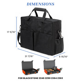Grilltonic griddle bag 20x14 fit shields two-burner griddle from weather