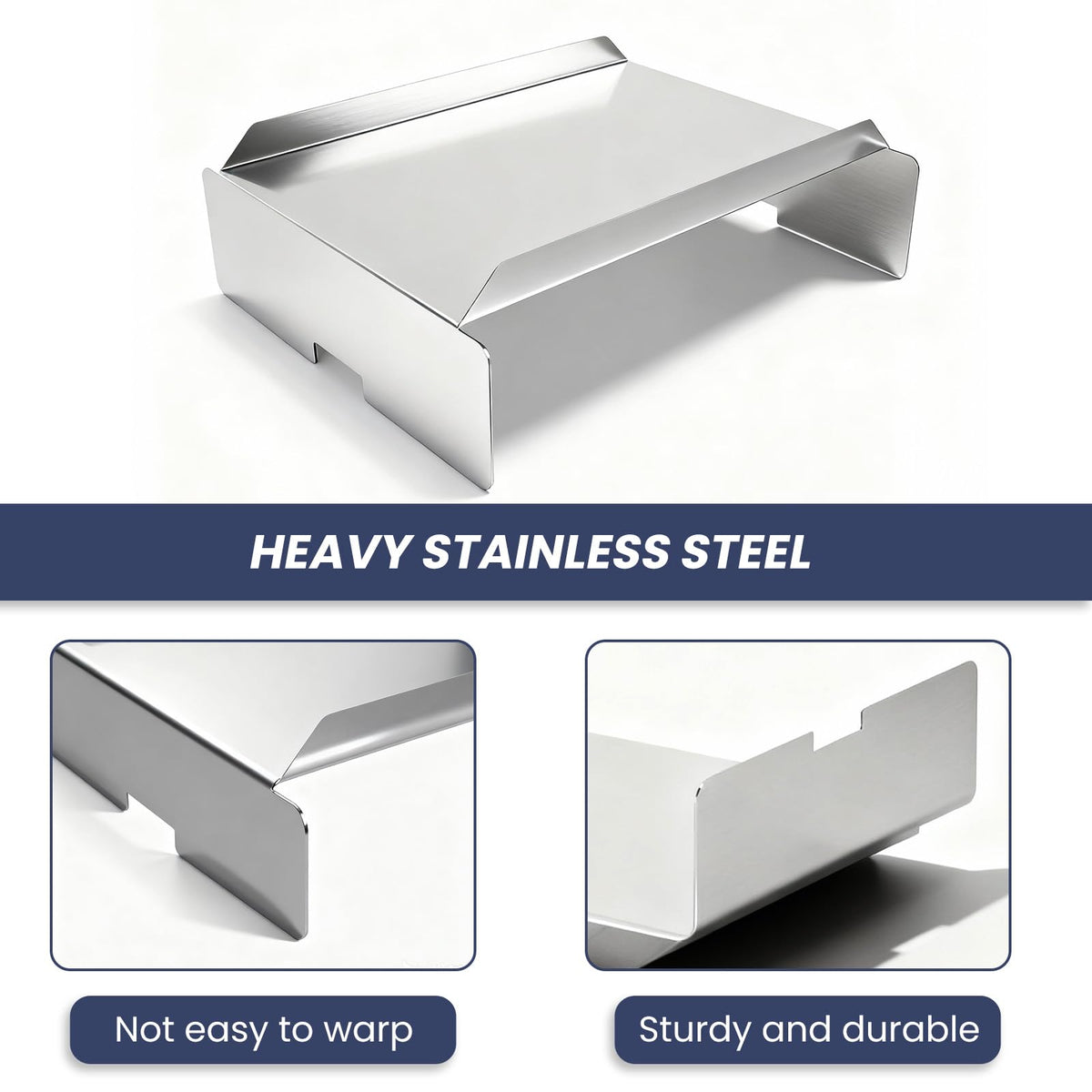 Grilltonic heavy-duty steel construction resists warping during cooking.