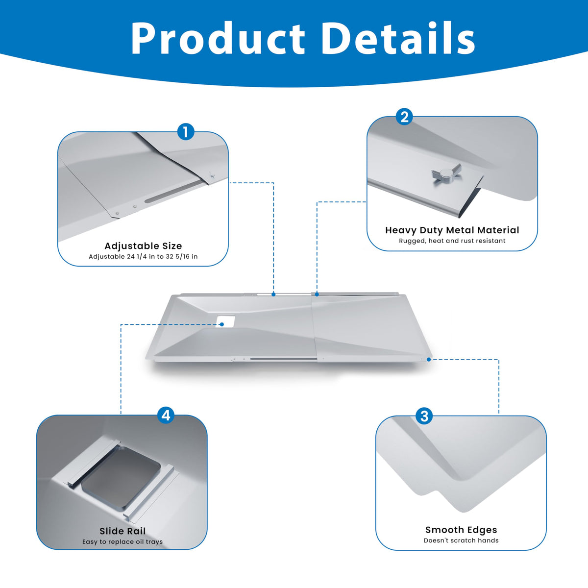 Grilltonic Kenmore and Dyna Glo compatibility tray guides runoff safely
