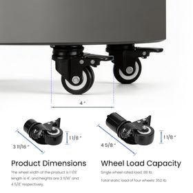 Grilltonic Wheel Kit for Ninja Fireside360 with smooth patio movement.