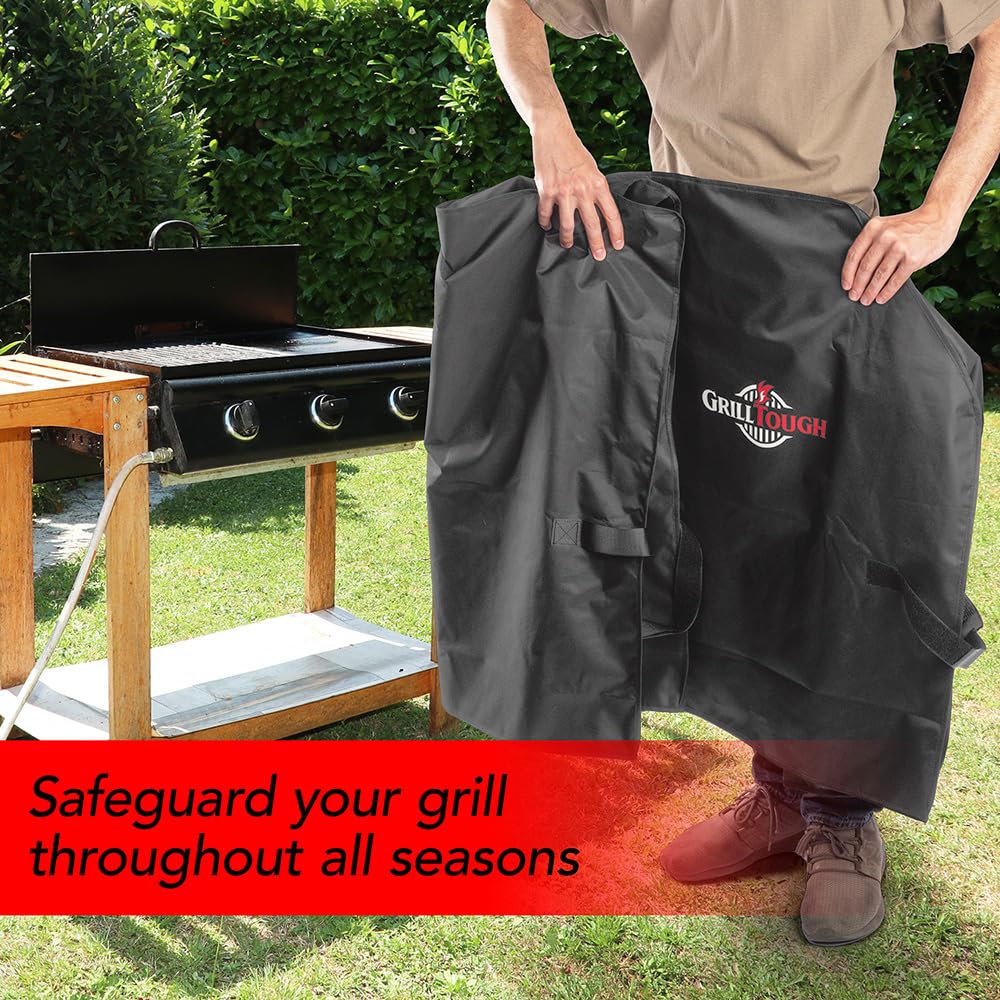 GrillTough dimensions 30x26x43 cover Weber and Char-Broil grills.