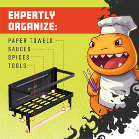 Grillzilla foldable storage design shown for compact spice and utensil storage.