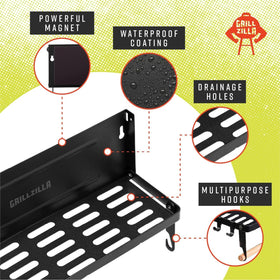 Grillzilla rust-resistant iron construction endures outdoor weather.