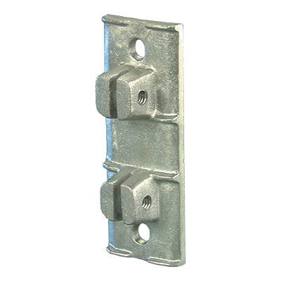 Grimco bracket with set screws secures signs up to 3/16 inch thick.