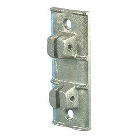 Grimco bracket with set screws secures signs up to 3/16 inch thick.
