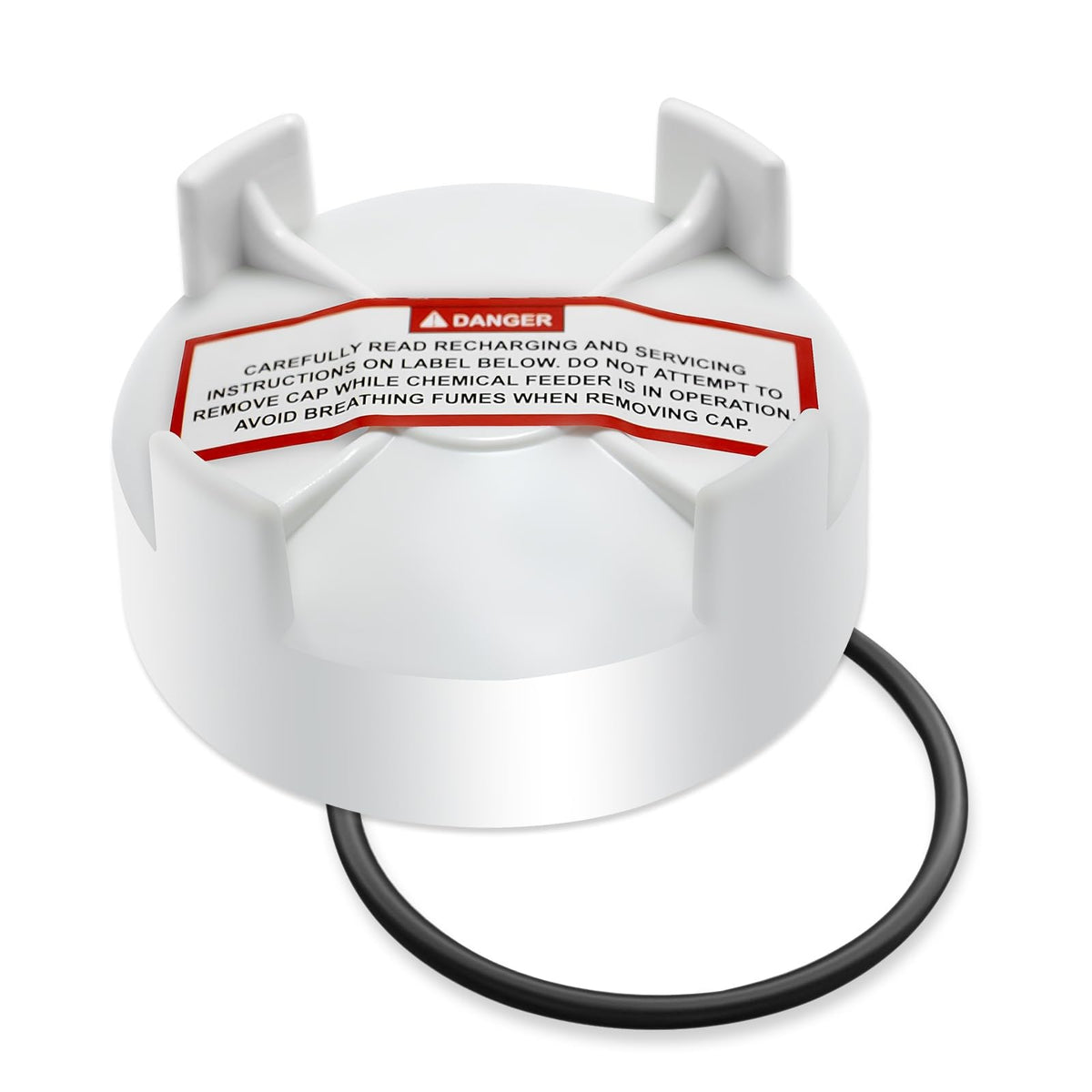 GripNex R172008W lid: secure fit with Rainbow feeders for reliable chlorination.
