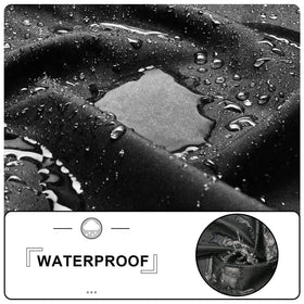 Grisun 600D fabric closeup, waterproof coating guards against weather damage.