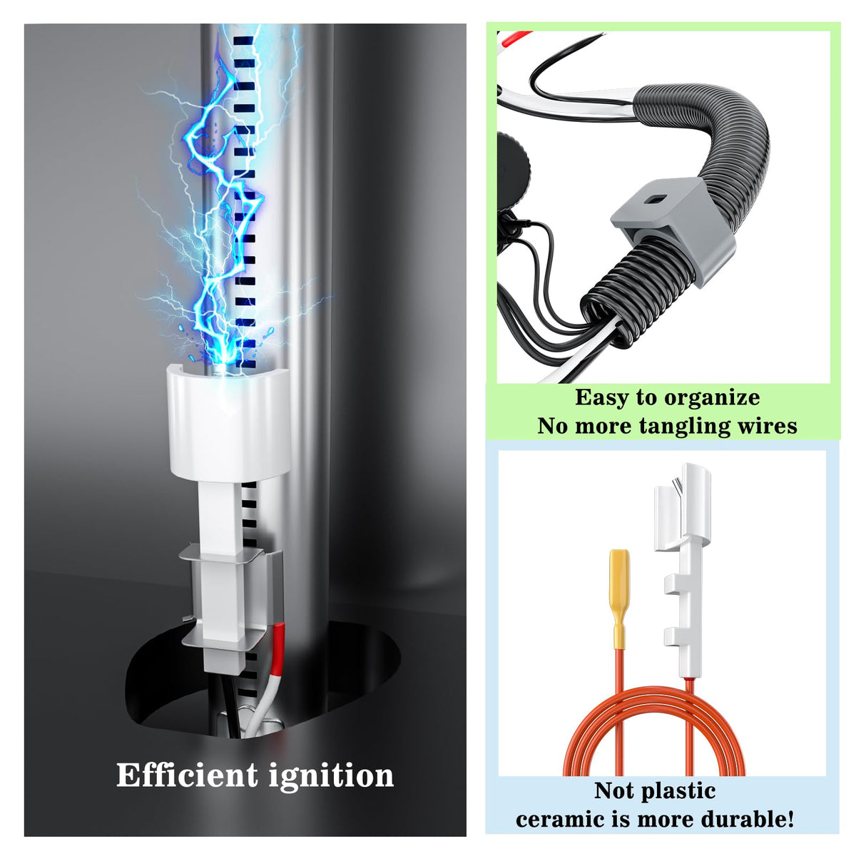 GRISUN 66354 grounding wire prevents sparks during operation.