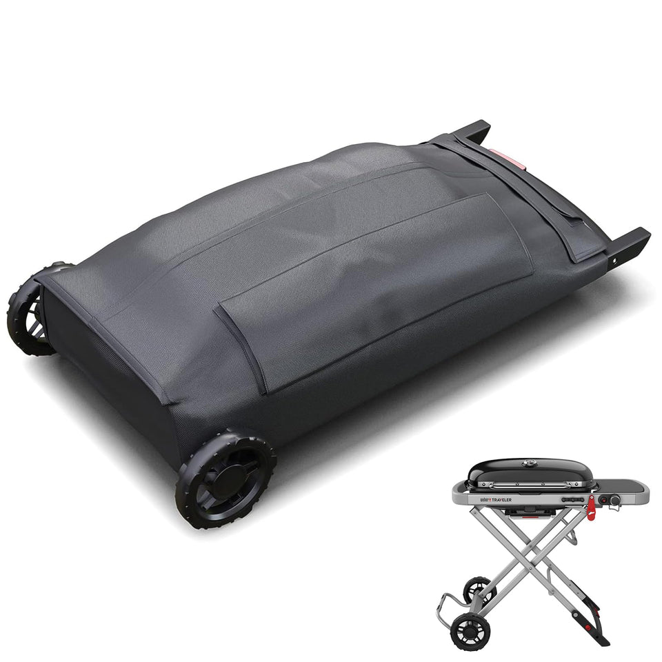 Grisun 7030 grill cover for Weber Traveler offers snug fit protection.