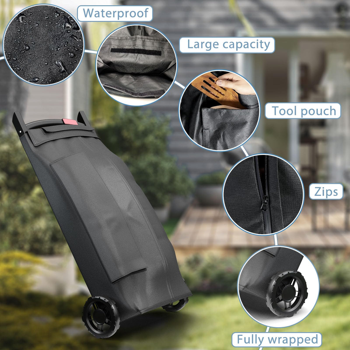 Grisun 7030 comes with Velcro straps to prevent wind detachment.