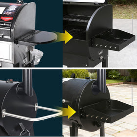 GRISUN folding shelf for Char-Broil 463633316 keeps utensils accessible.