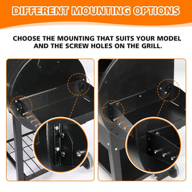 GRISUN folding shelf for Dyna-Glo DGH353CRP enhances prep area.