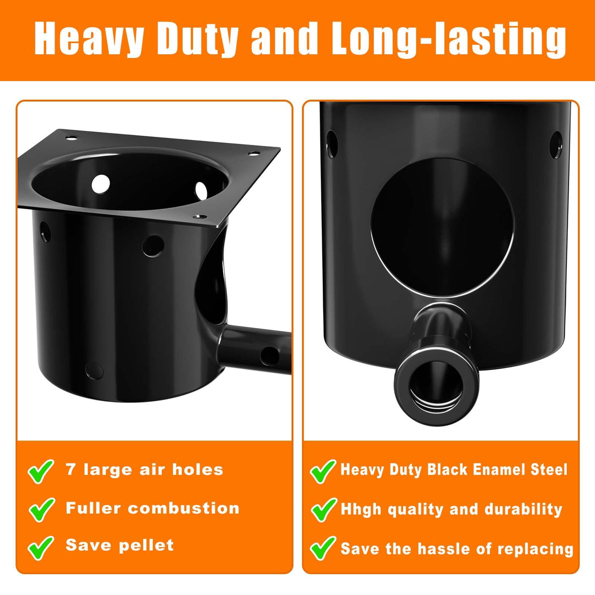 GRISUN ash remover included for easy post-cook cleanup