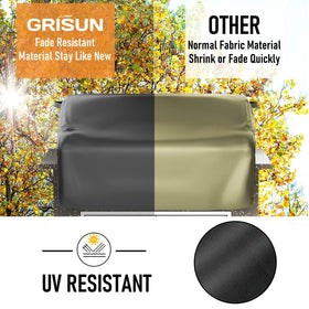 Grisun durable outdoor cover guards against dust and wind.