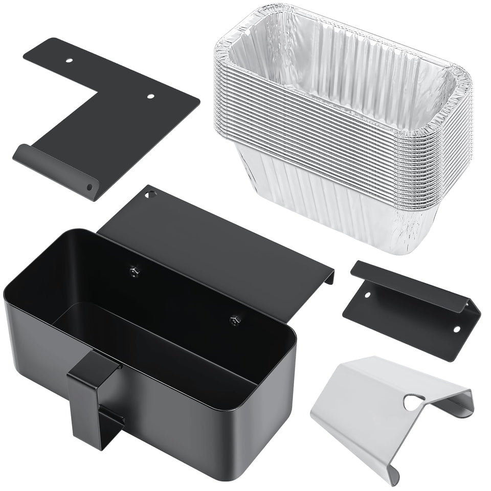 GRISUN grease catcher pan with lid-friendly design for Blackstone griddles.