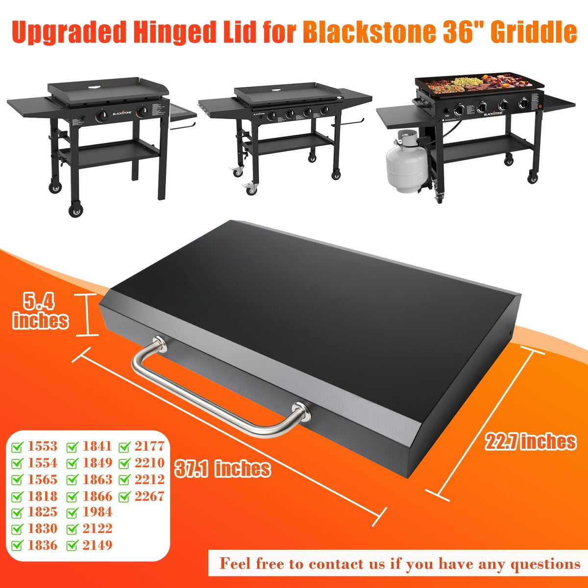 GRISUN griddle lid handle closeup highlighting easy lifting and secure closure.