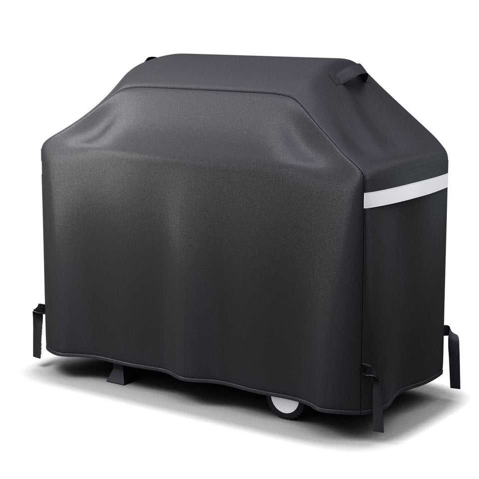 Grisun 55-inch grill cover showing precise fit for compatible grills