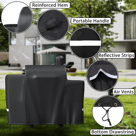 GRISUN grill cover anti-tear-fade-3-layer stitching resists sun and wear.