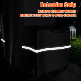 GRISUN PB2180LK grill cover bottom tie and Velcro stabilizes in wind