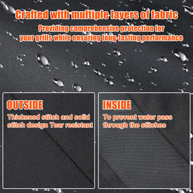GRISUN PB2180LK grill cover central zipper for easy on and off