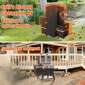 GRISUN PB2180LK grill cover easy carry handles for quick repositioning