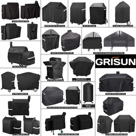 Grisun grill cover fits multiple offset smokers beyond Oklahoma Joe's Highland.