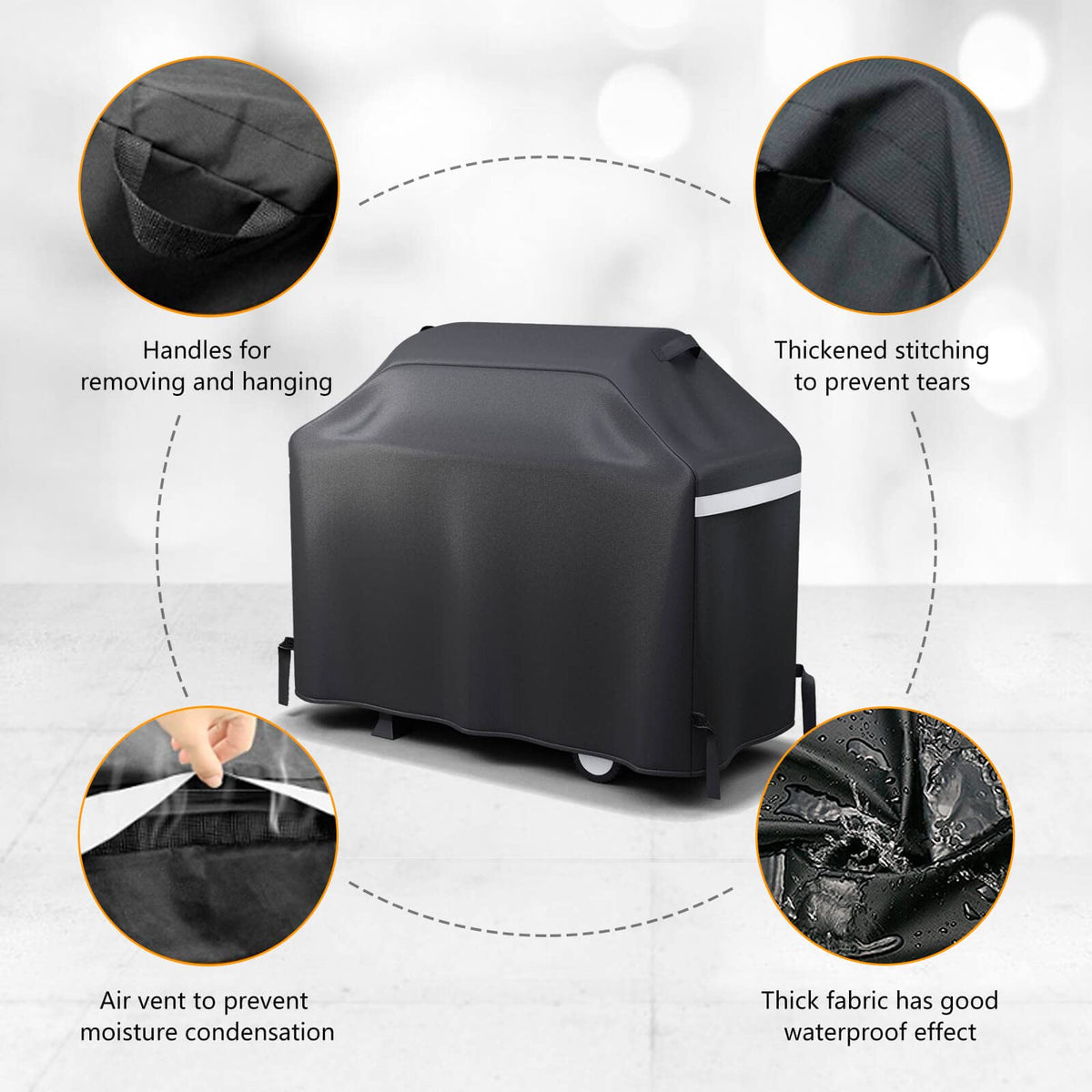 Grisun grill cover with durable stitching for everyday outdoor use