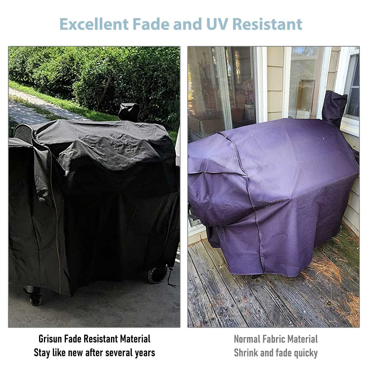 GRISUN velcro straps secure cover in wind