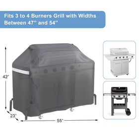 Grisun grill cover waterproof 600D fabric protecting against rain