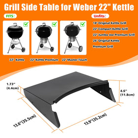 GRISUN lid holder on Weber 22-inch keeps the lid secure.