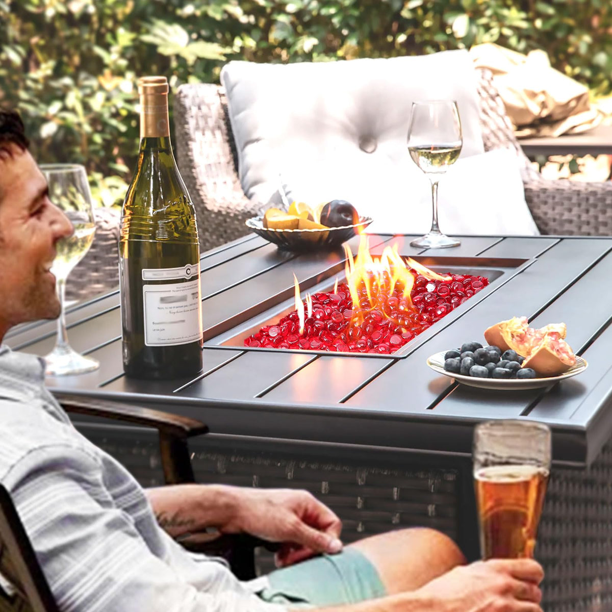 GRISUN heat-resistant glass beads maintain shine after long evenings by the fire.