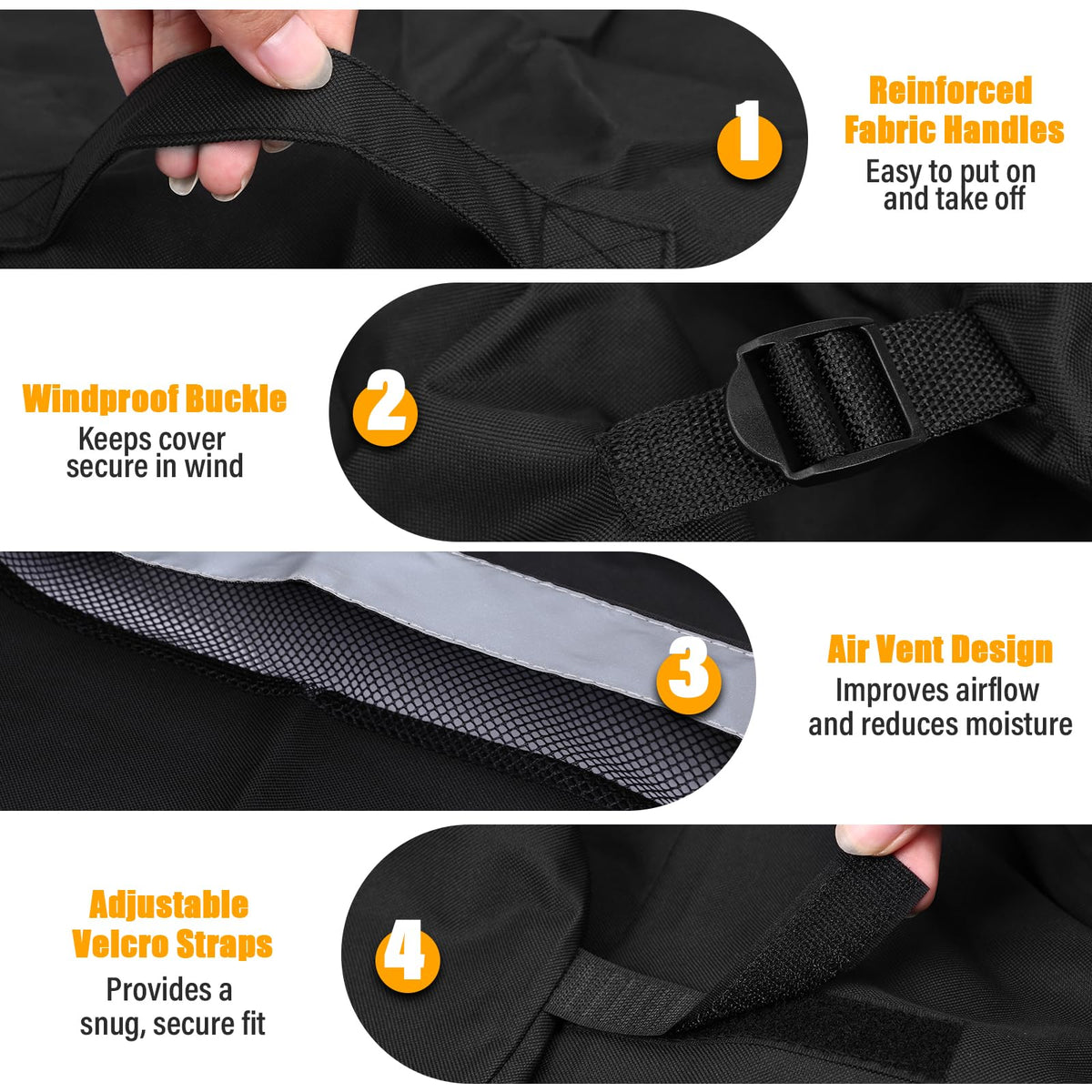 GRISUN SmokePro 24 full-length cover shields the grill from elements