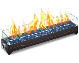 GRISUN 36-inch tabletop fire pit front view, ideal centerpiece for outdoor gatherings.