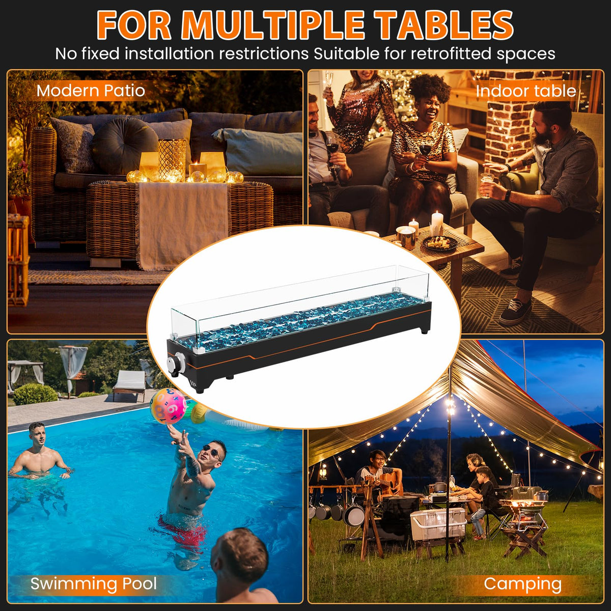 GRISUN outdoor use for patio or camping with propane fuel.